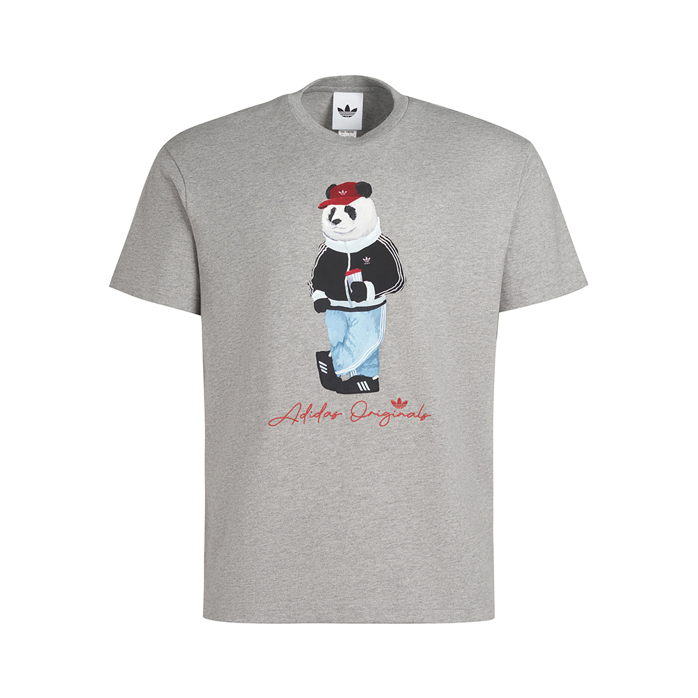 Adidas Dorophy Tee 3 男款 女款 灰色 寬鬆 熊貓 印花 T恤 休閒 運動 短袖 IB7067