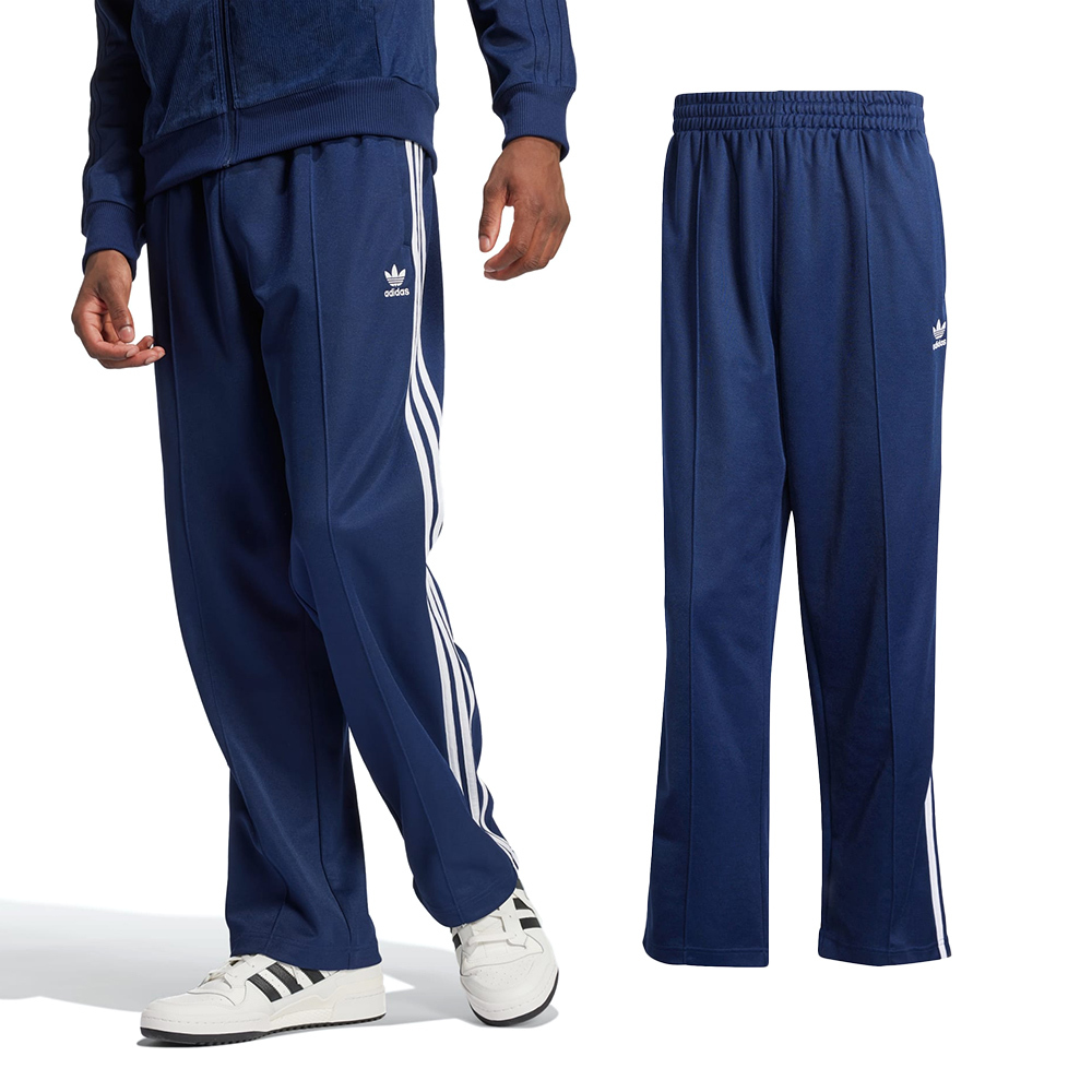 Adidas Baggy Tp 男款 藍色 經典 三葉草 抽繩 舒適 休閒 運動 長褲 IZ2466