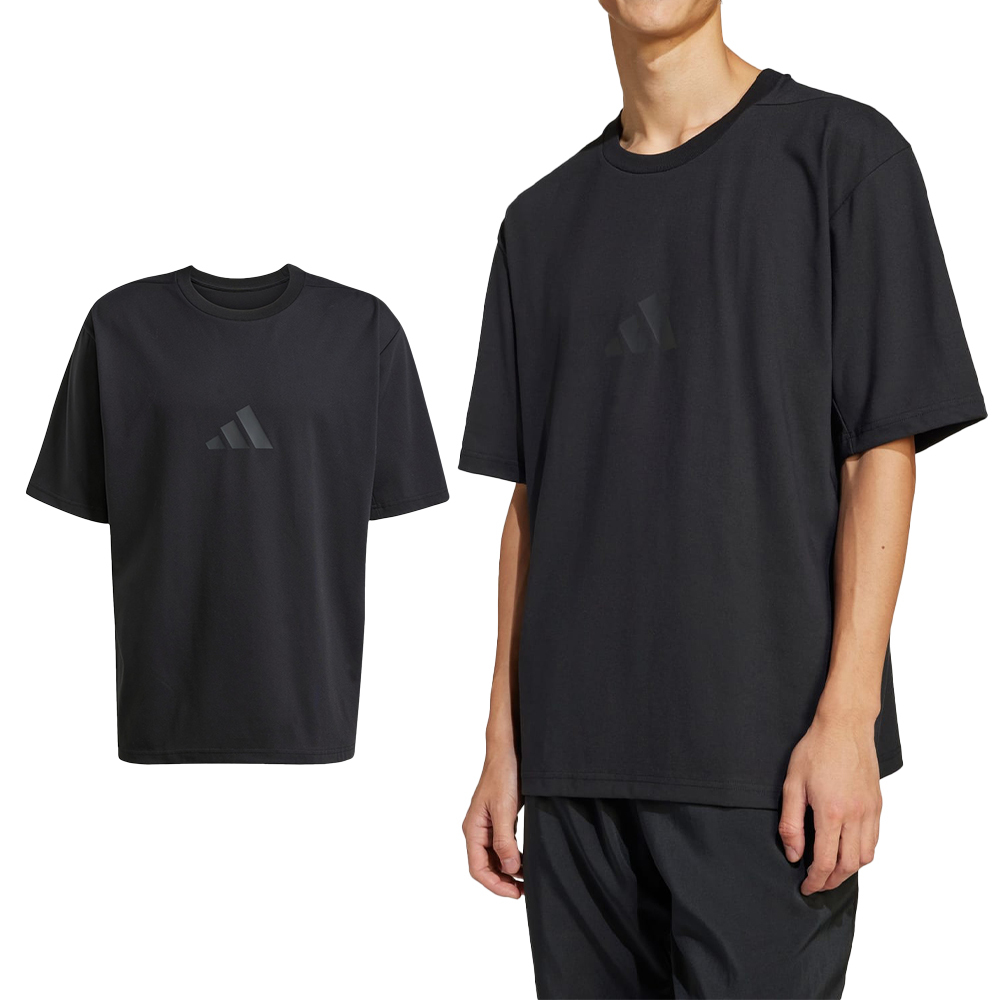 Adidas M Z.N.E. Tee Lo 男款 黑色 寬鬆 涼爽 圓領 休閒 運動 短袖 JJ1151