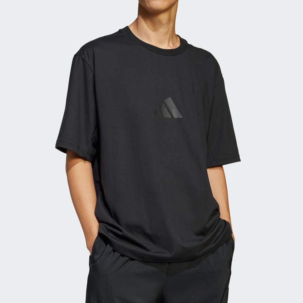 Adidas M Z.N.E. Tee Lo 男款 黑色 寬鬆 涼爽 圓領 休閒 運動 短袖 JJ1151