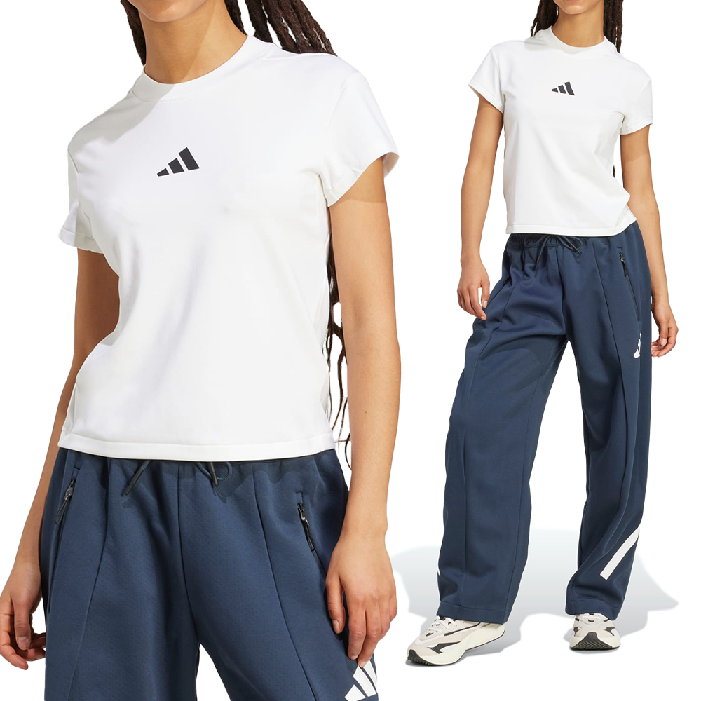 Adidas W Z.N.E. Bb Tee 女款 白色 舒爽 吸濕 排汗 休閒 運動 短袖 JL7334