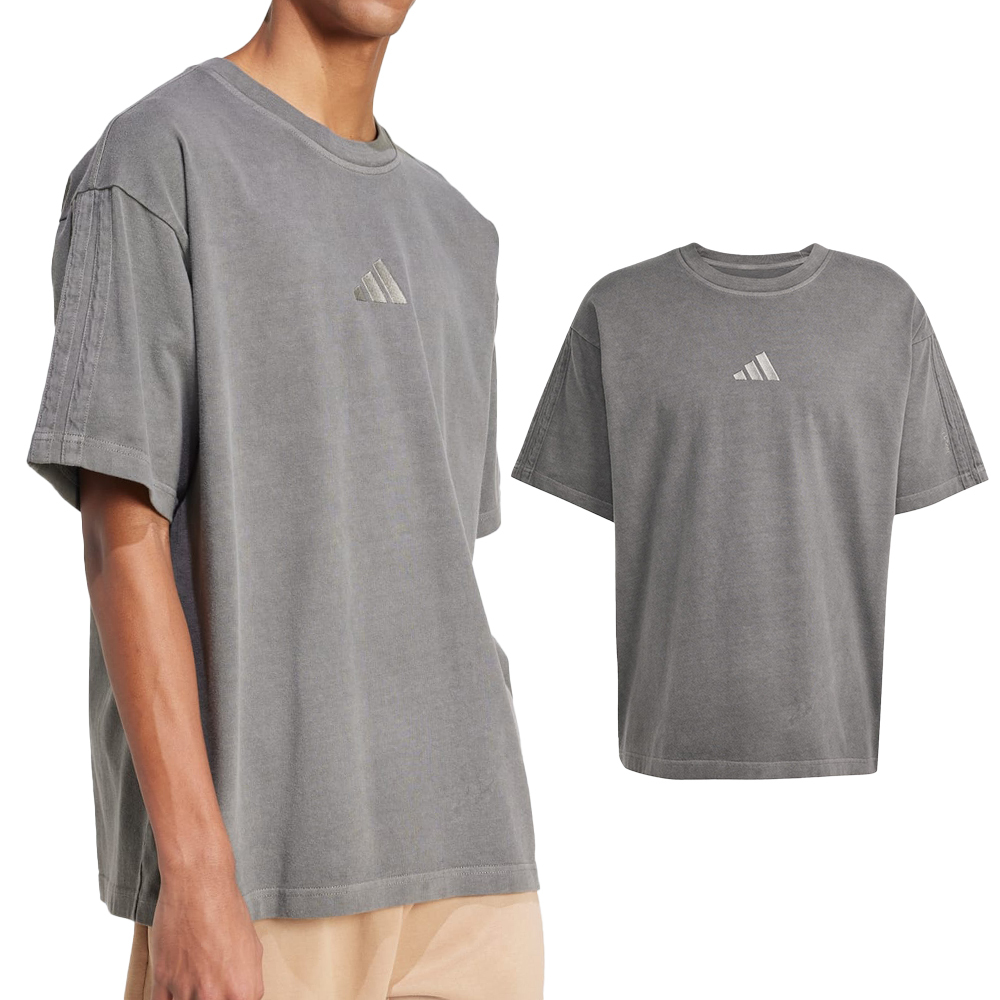 Adidas M A Szn W T 男款 灰色 寬鬆 舒適 T恤 休閒 運動 短袖 JN0611