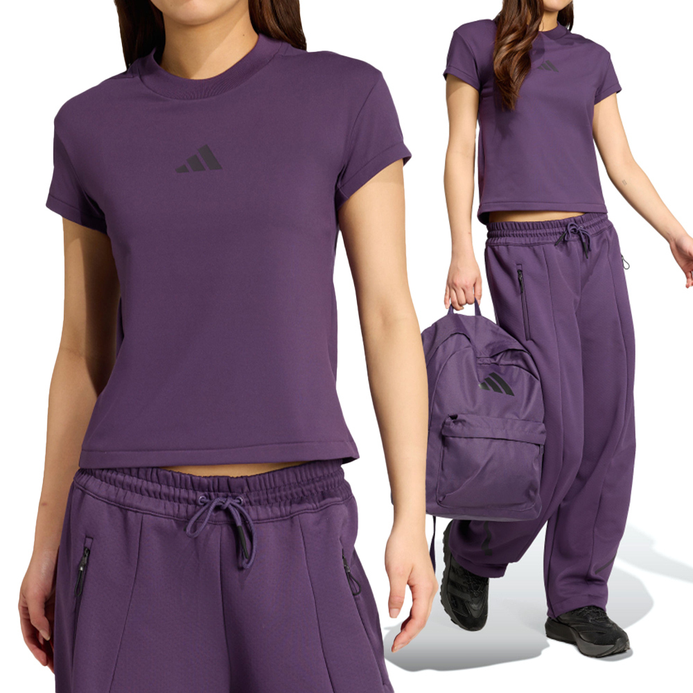 Adidas W Z.N.E. Bb Tee 女款 紫色 舒爽 吸濕 排汗 休閒 運動 短袖 JW7784