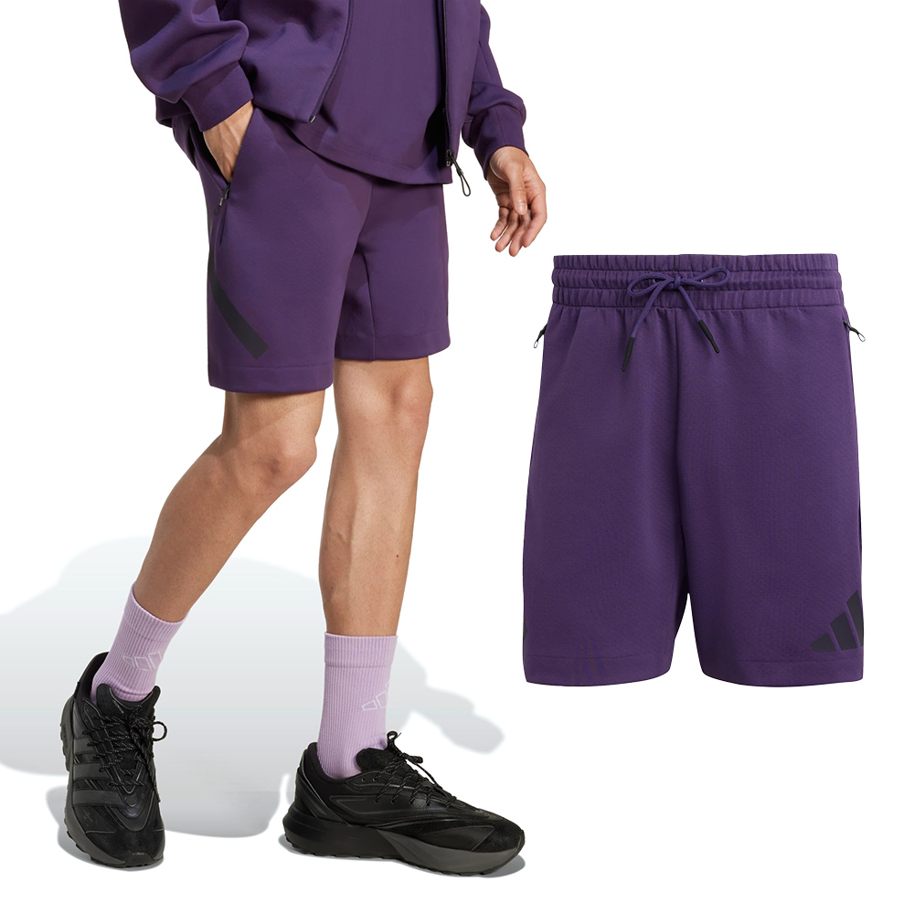 Adidas M Z.N.E. Sho 男款 紫色 抽繩 舒適 口袋 休閒 運動 短褲 JW4747