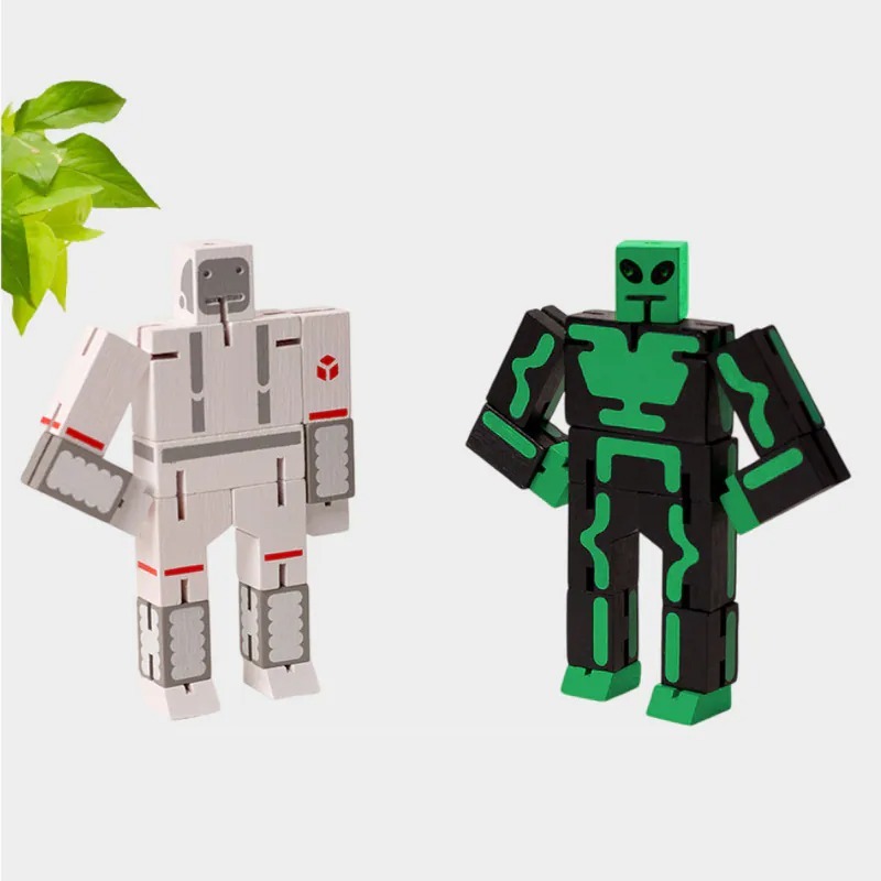 Cubebot 酷比太空好朋友組合【經典迷你】木製變形積木機器人