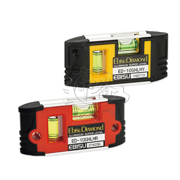 ＊中崙五金【附發票】EBISU防震強磁水平尺ED-10GHLMR(紅)/ED-10GHLMY(黃) 10cm 夜光水平液