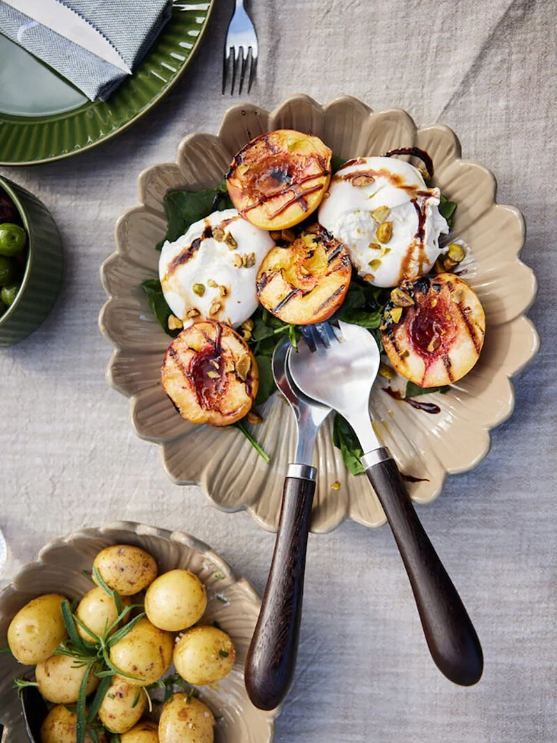 Astrid 沙拉杓組,不鏽鋼與實木材質搭配設計,適用沙拉杓或是餐食分食杓