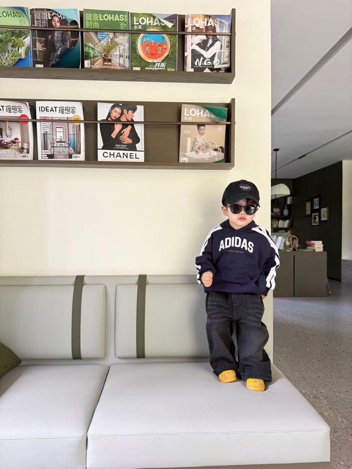 廠單 AD藏藍美式字母親子系列