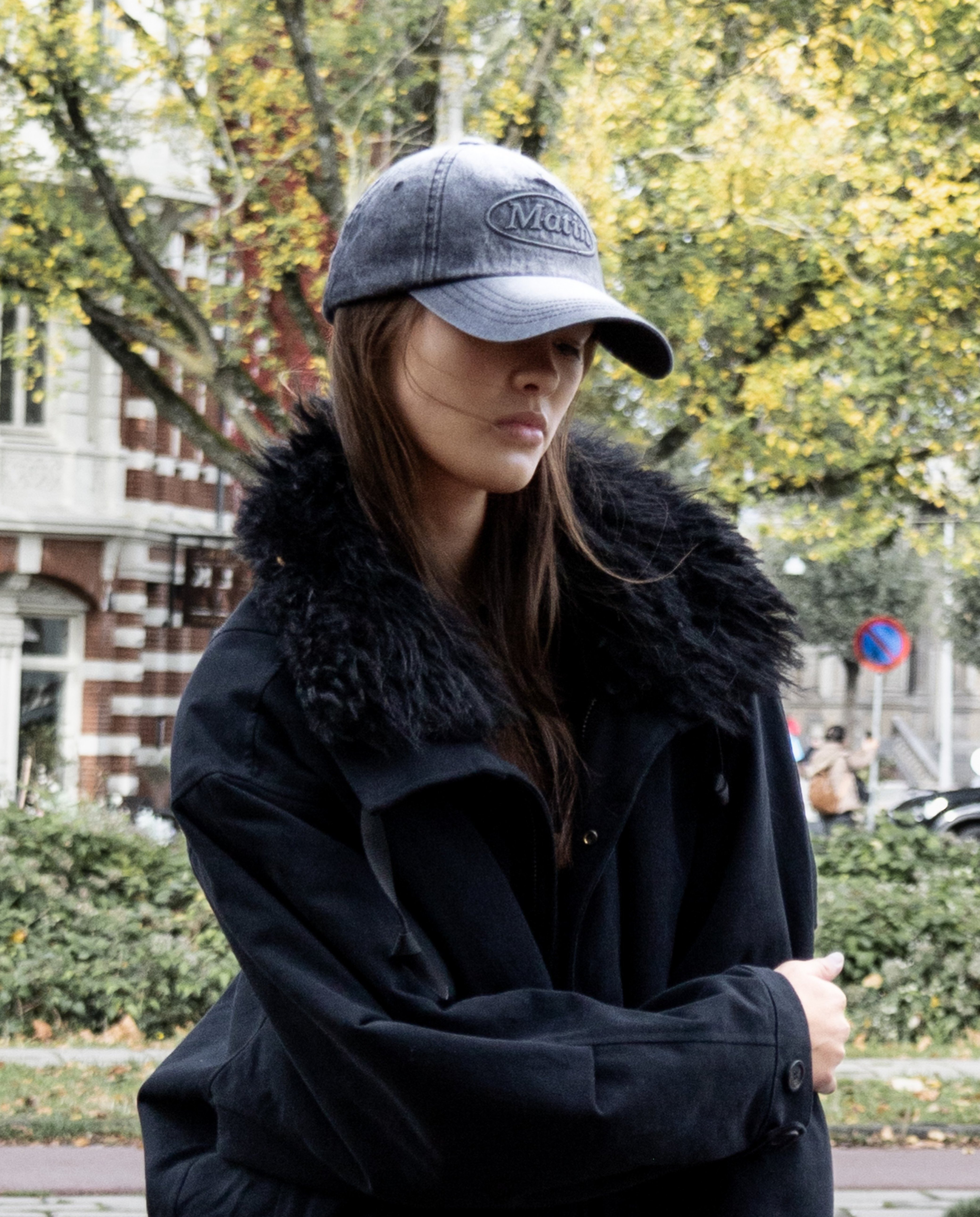 EMBOSSED LOGO DENIM BALL CAP