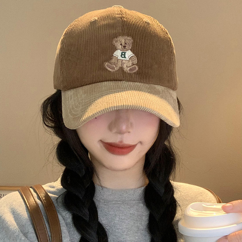 Ins Cute Teddy Corduroy Baseball Cap