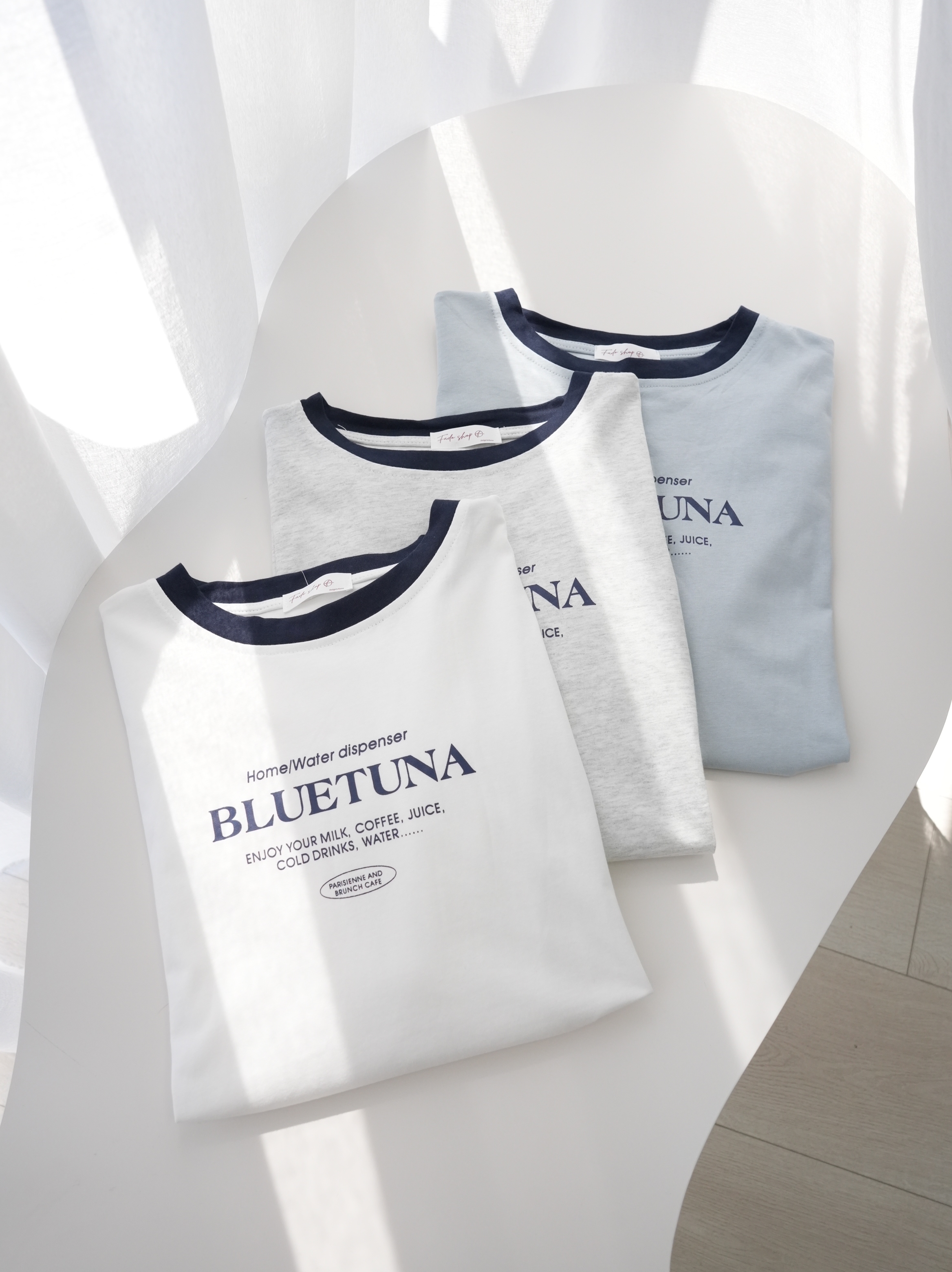 法朵Fado shop｜  涼感 🧊 簡約字母撞色圓領冰爽棉T 0213200 三色