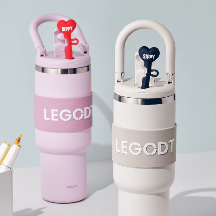 韓國 LEGODT 愛心吸管套組 2入 附刷 (L)
