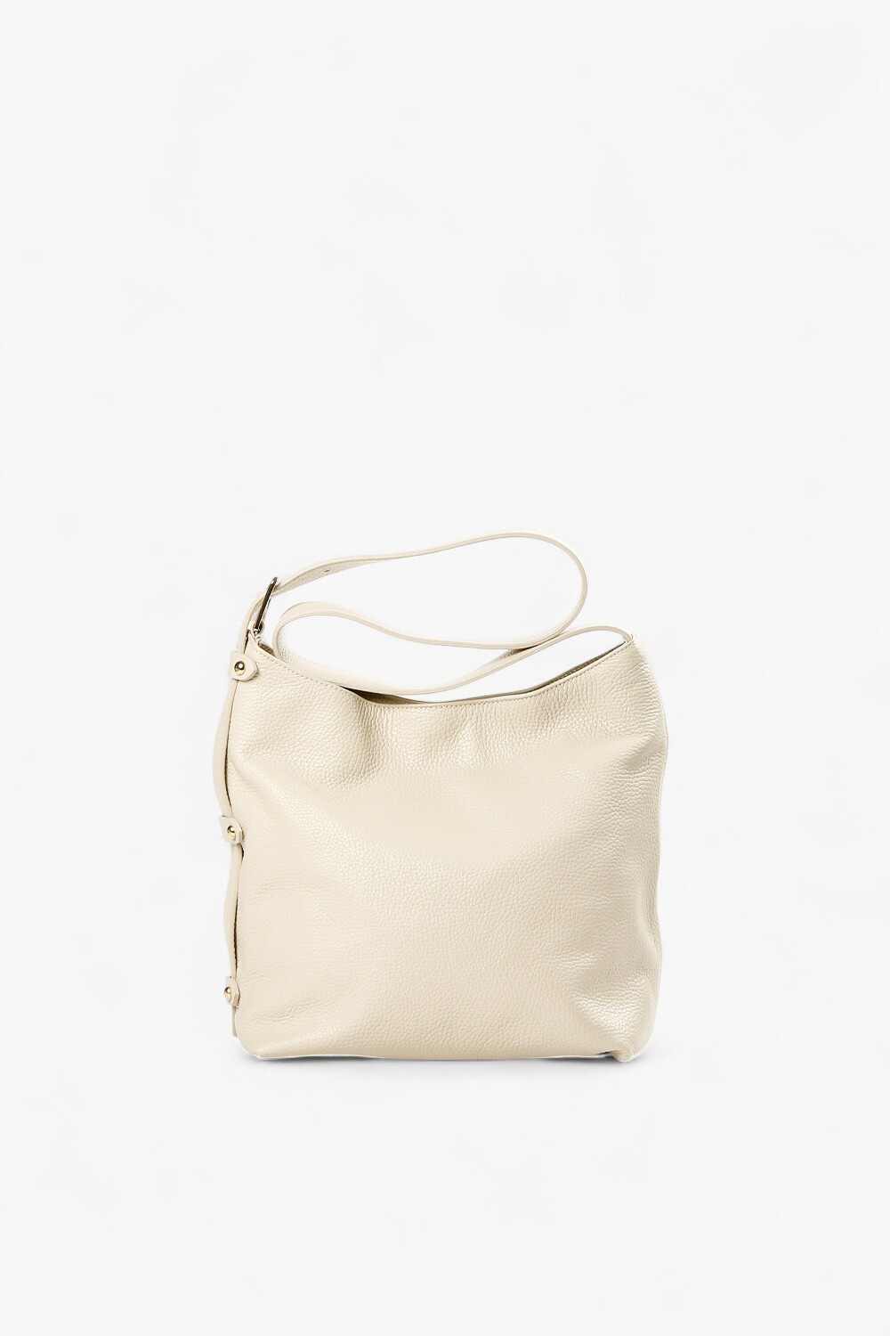 Village 極簡方型水桶包 米白