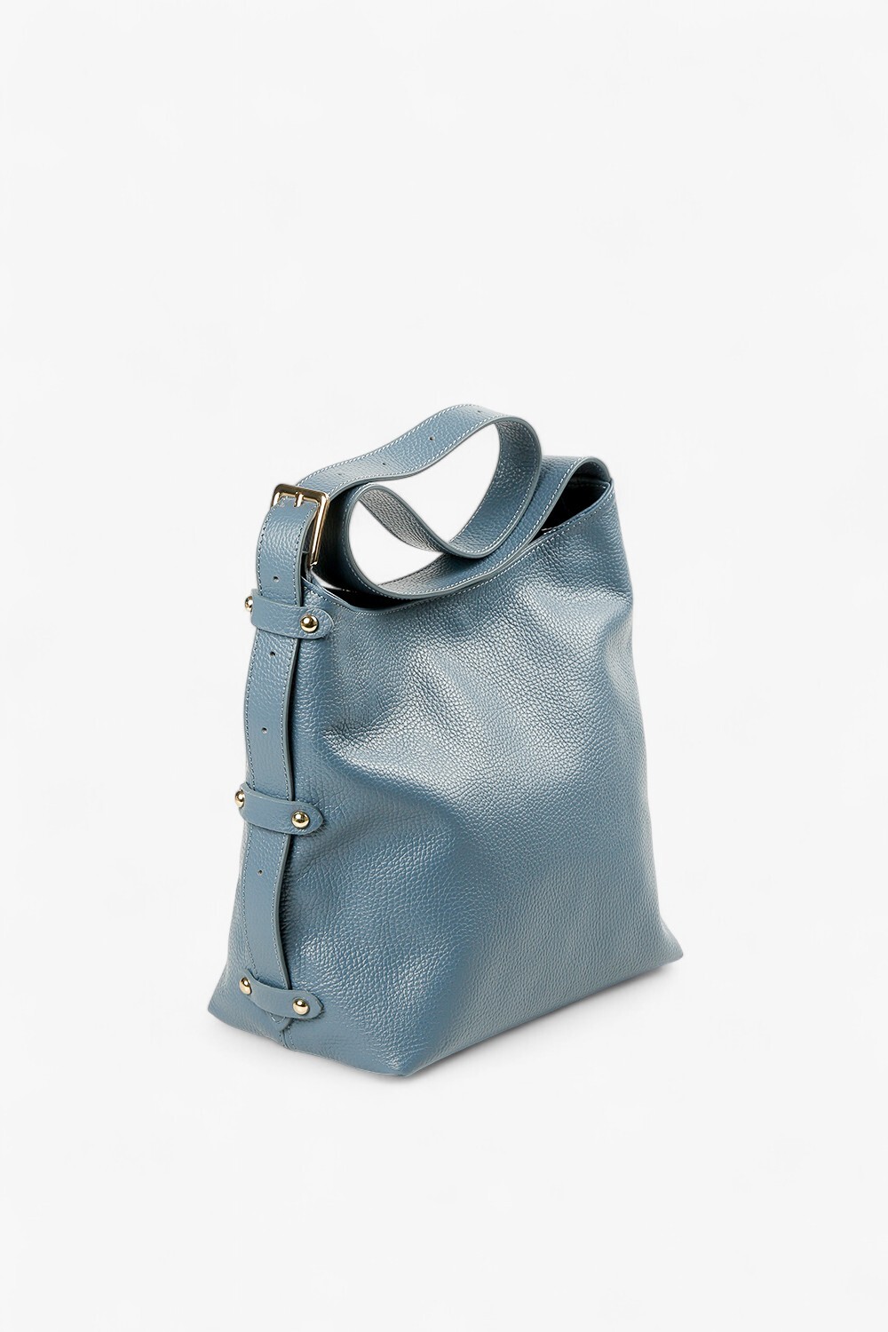 Village 極簡方型水桶包 淺藍