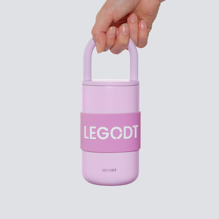 韓國 LEGODT 多巴胺繽紛提把保溫瓶 standard 400ml 薰衣草紫