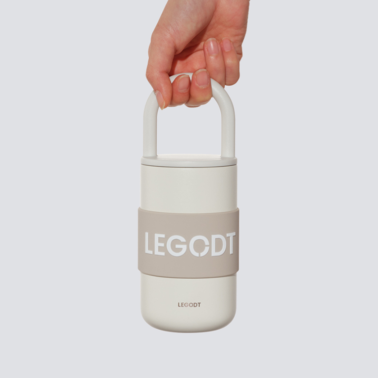 韓國 LEGODT 多巴胺繽紛提把保溫瓶 standard 400ml 白色