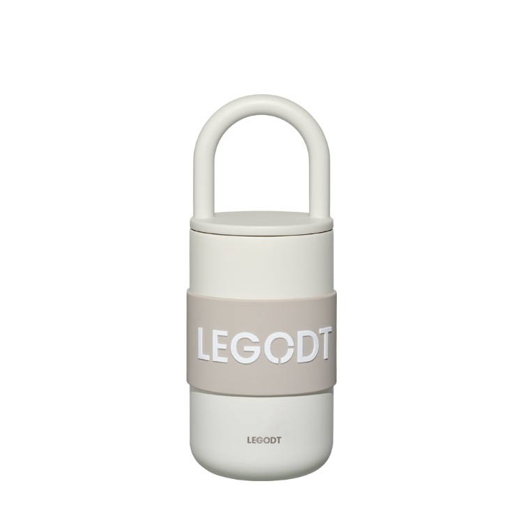 韓國 LEGODT 多巴胺繽紛提把保溫瓶 standard 400ml 白色