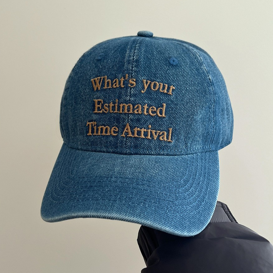 American Retro Denim Letter Embroidered Baseball Cap