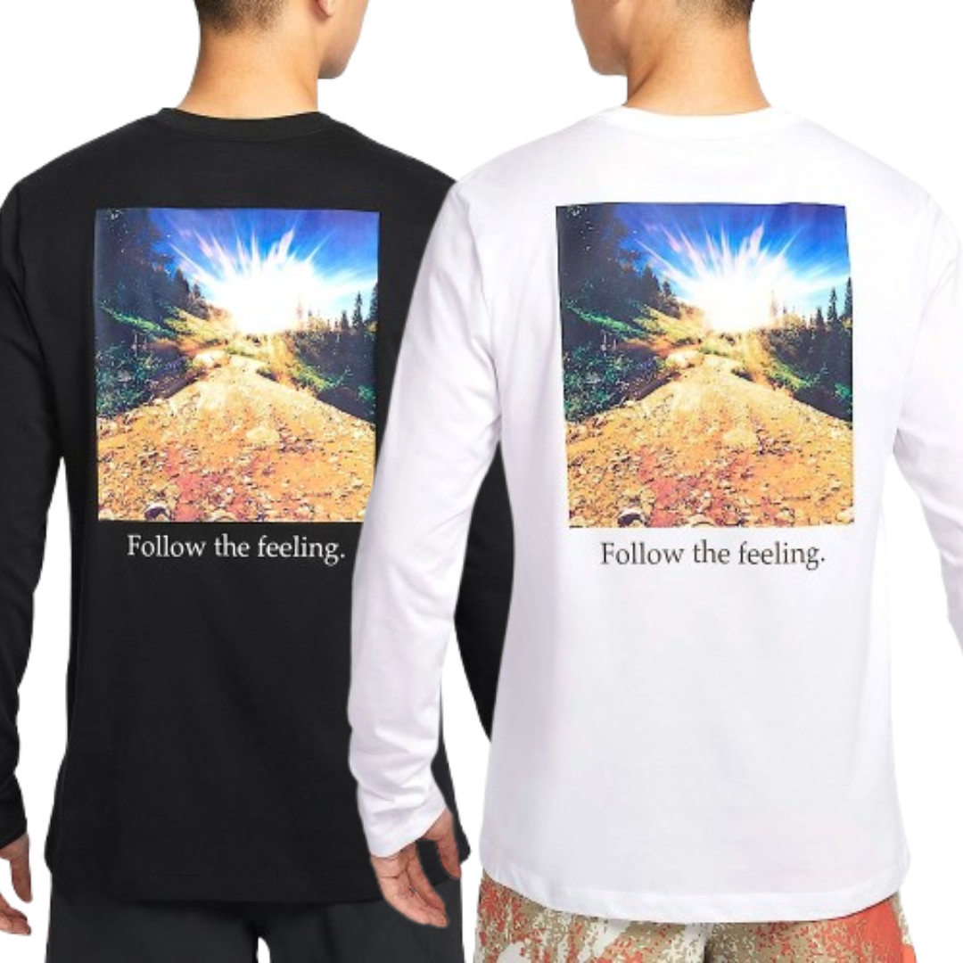 Nike Tee LS Trail SSNL "Follow the feeling" 跟著感覺走 薄長袖 白 HJ3602-100 黑 HJ3602-010 IX