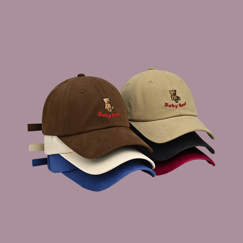 Japanese Cute Cartoon Teddy Embroidered Baseball Cap