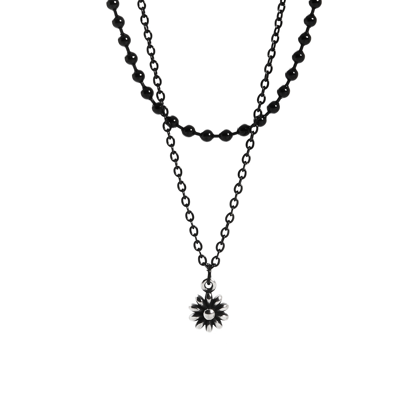 平價飾品,鋼飾,花,項鍊