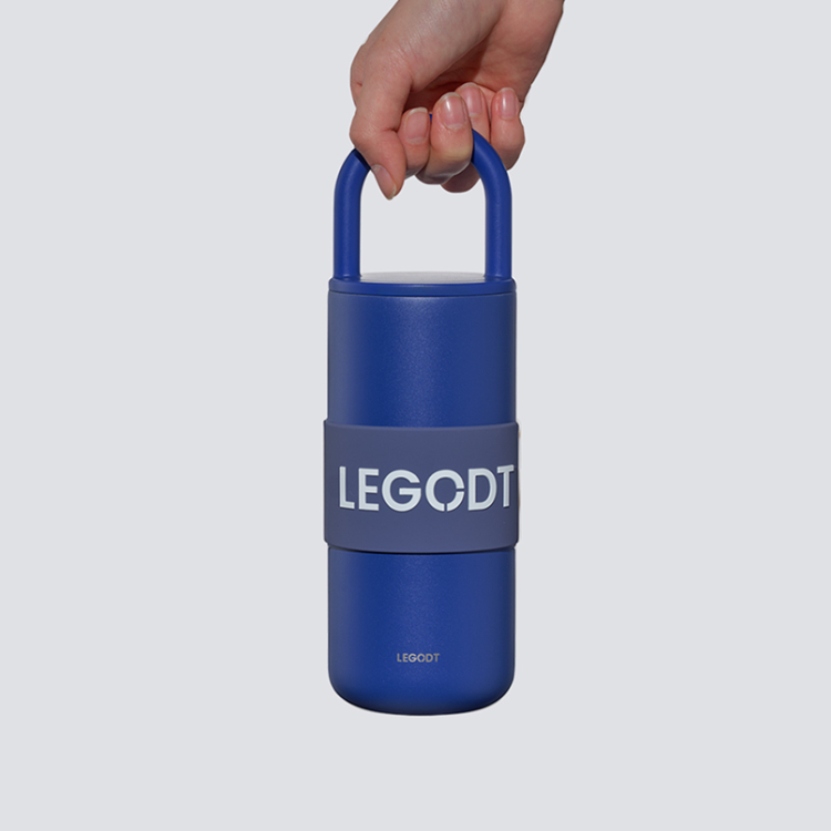 韓國 LEGODT 多巴胺繽紛提把保溫瓶 standard 600ml 藍色
