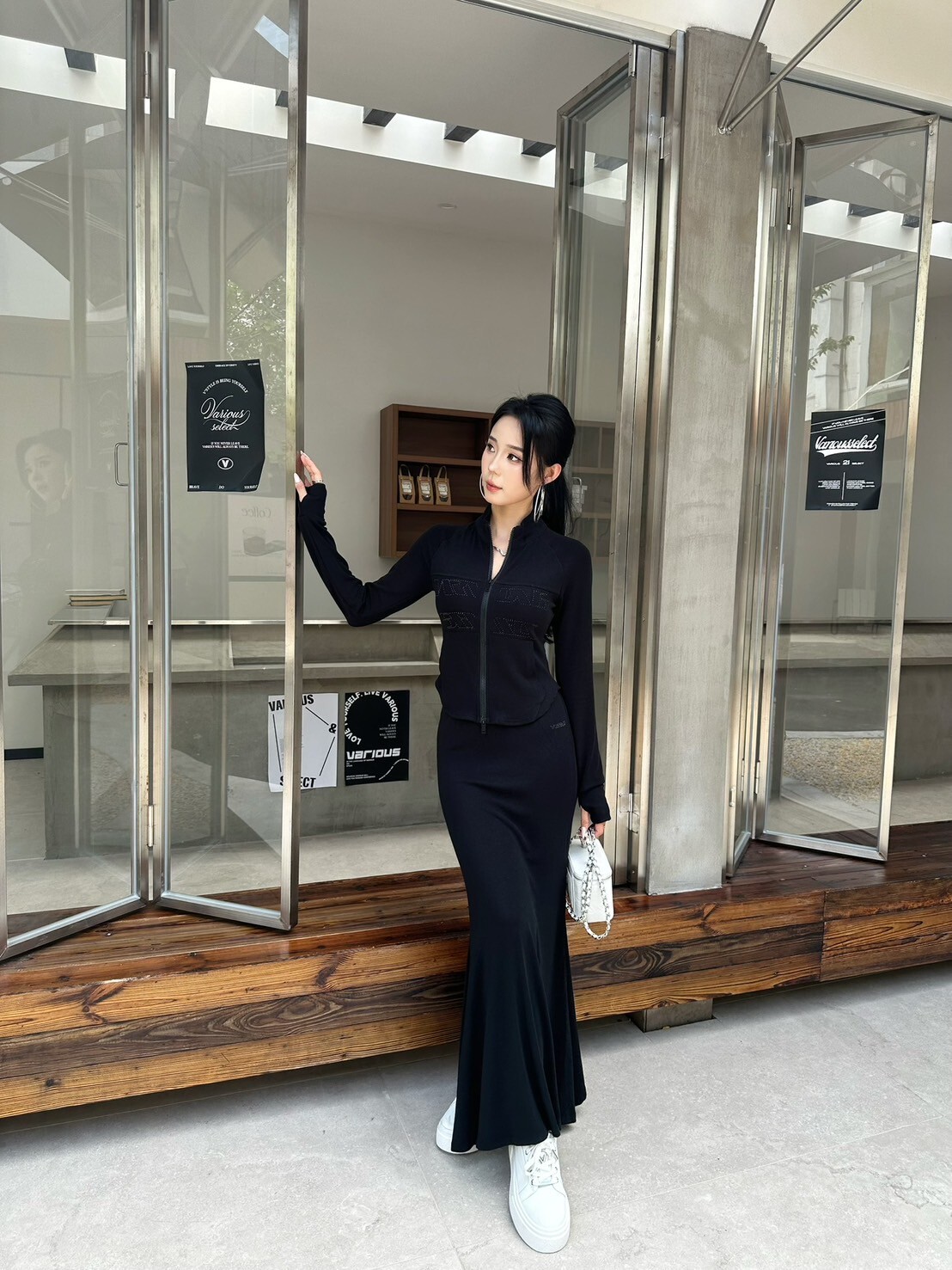 星耀映黑’Glitter—燙鑽半身長裙