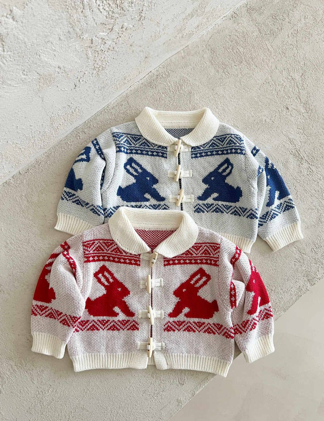 兔兔圖騰針織外套