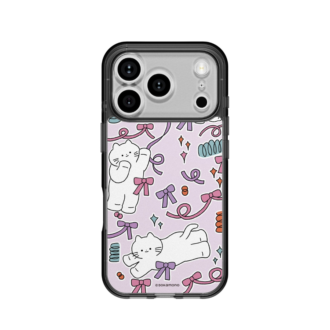 Sokamono  手機背貼膜 / 喵與緞帶-VC200