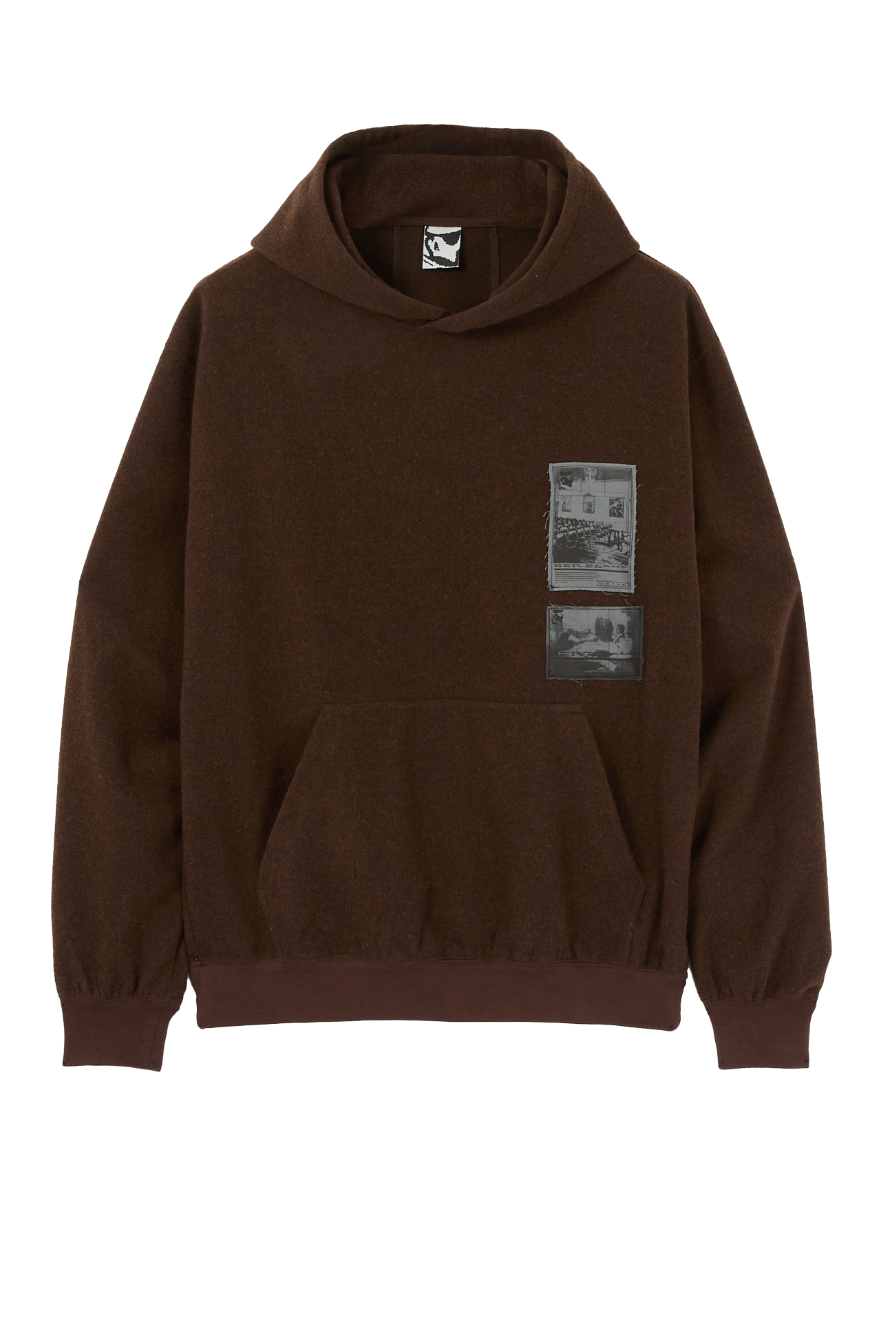 GR10K｜BRUSHED PLAIN WOOL HOODIE "Dark Brown"