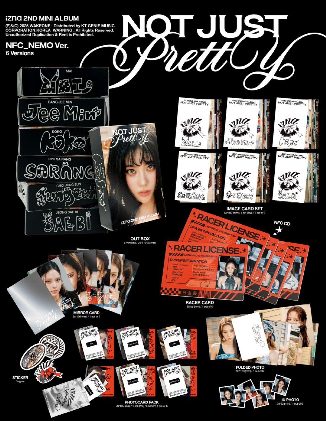 【新品未開封】izna Not Just Pretty 4形態 12点セット izna 2ndミニアルバム『Not Just Pretty』 日本限定特典付きでご予約 K-POP・アジア