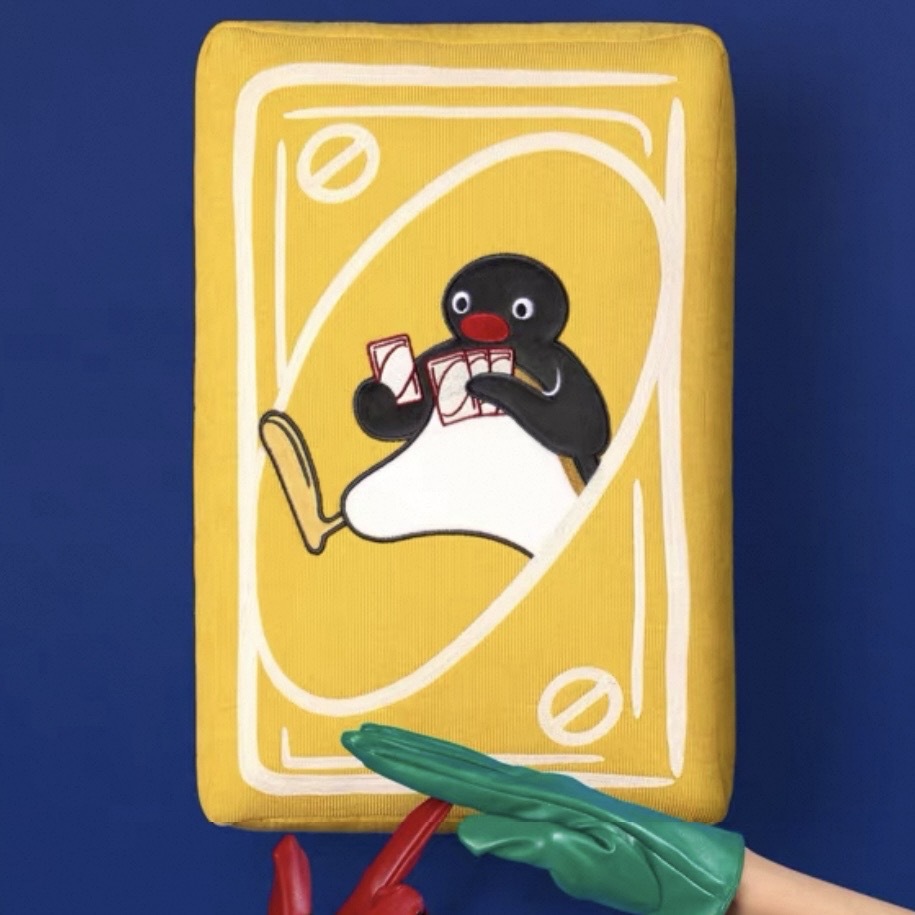 PINGU x UNO x TBH 卡牌抱枕 客廳沙發 靠枕 合作系列