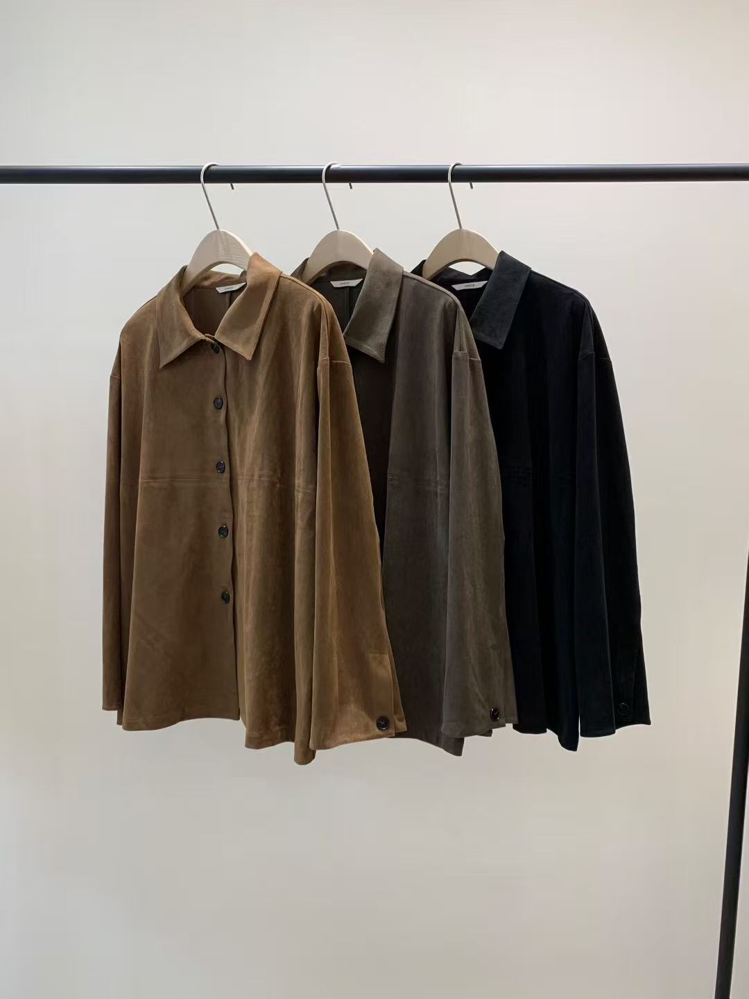 KN5031 猄皮反領襯衫外套