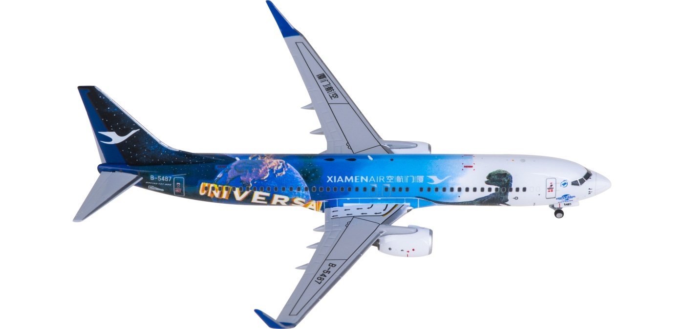 NG model 1/400 廈門航空 波音737-800/w  B-5487 侏儸紀世界努布拉島彩繪