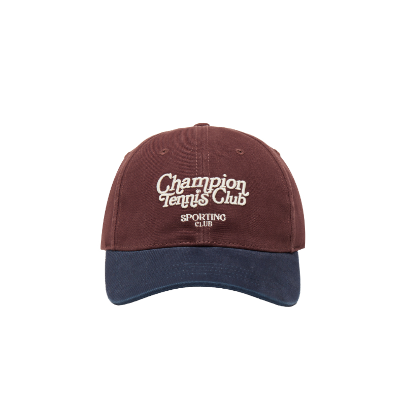 中性-RETRO CAMPUS 刺繡棒球帽-深紅/深藍（U5CACCU03L3）