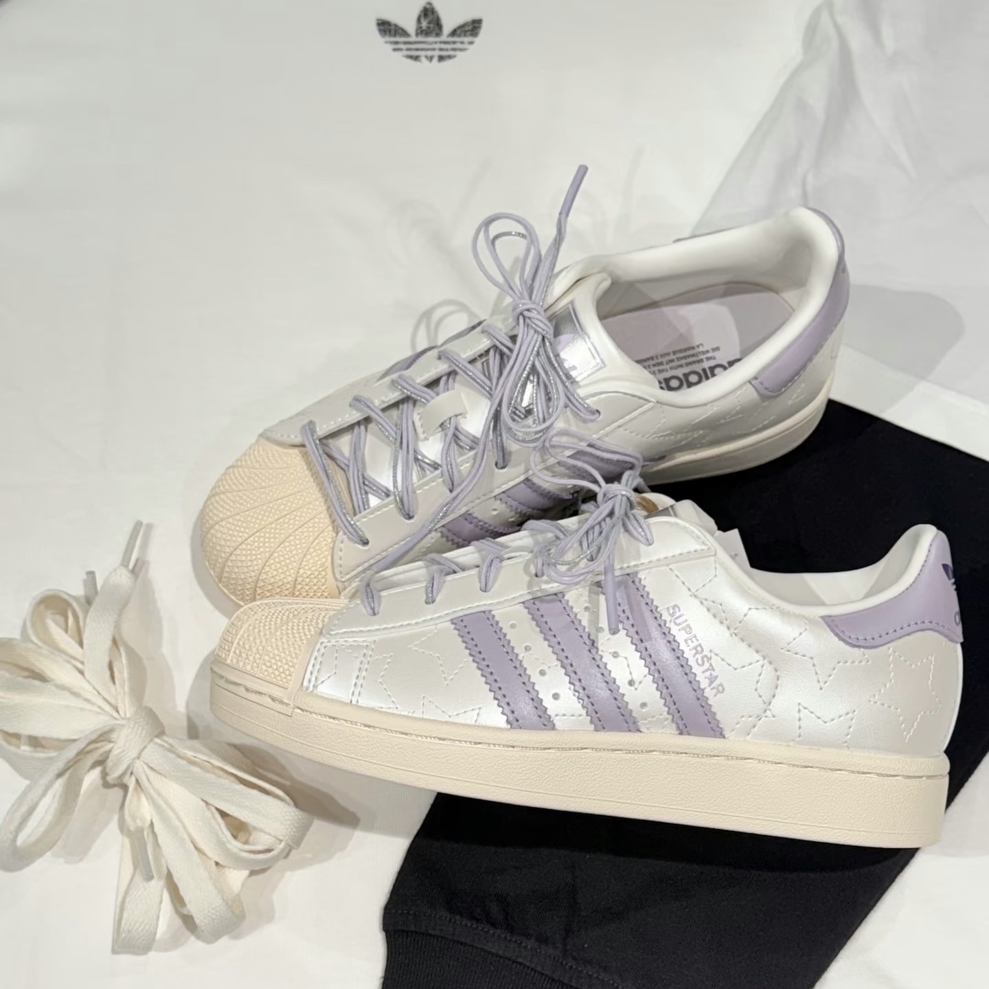 adidas Originals Superstar 2 貝殼頭 夢幻珠光 炫彩 香芋紫色 JR6984