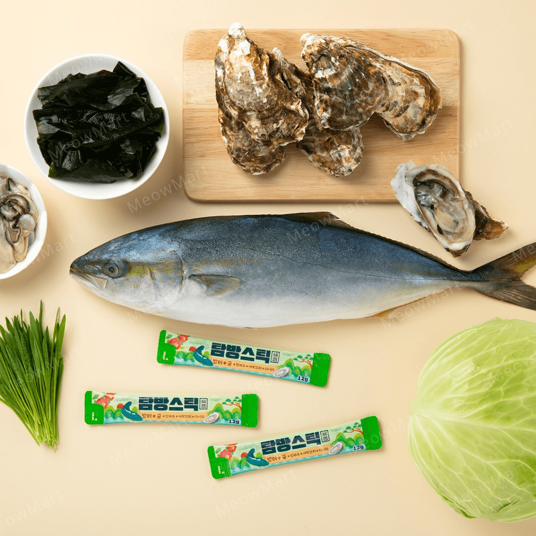 【韓國】Seagem 油甘魚+鮮蠔貓狗肉泥 (腎臟保健+膳食纖維) 12g x 5本