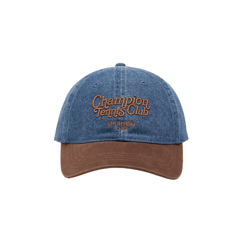 中性-RETRO CAMPUS 刺繡棒球帽-深藍/褐色（U5CACCU03M5）