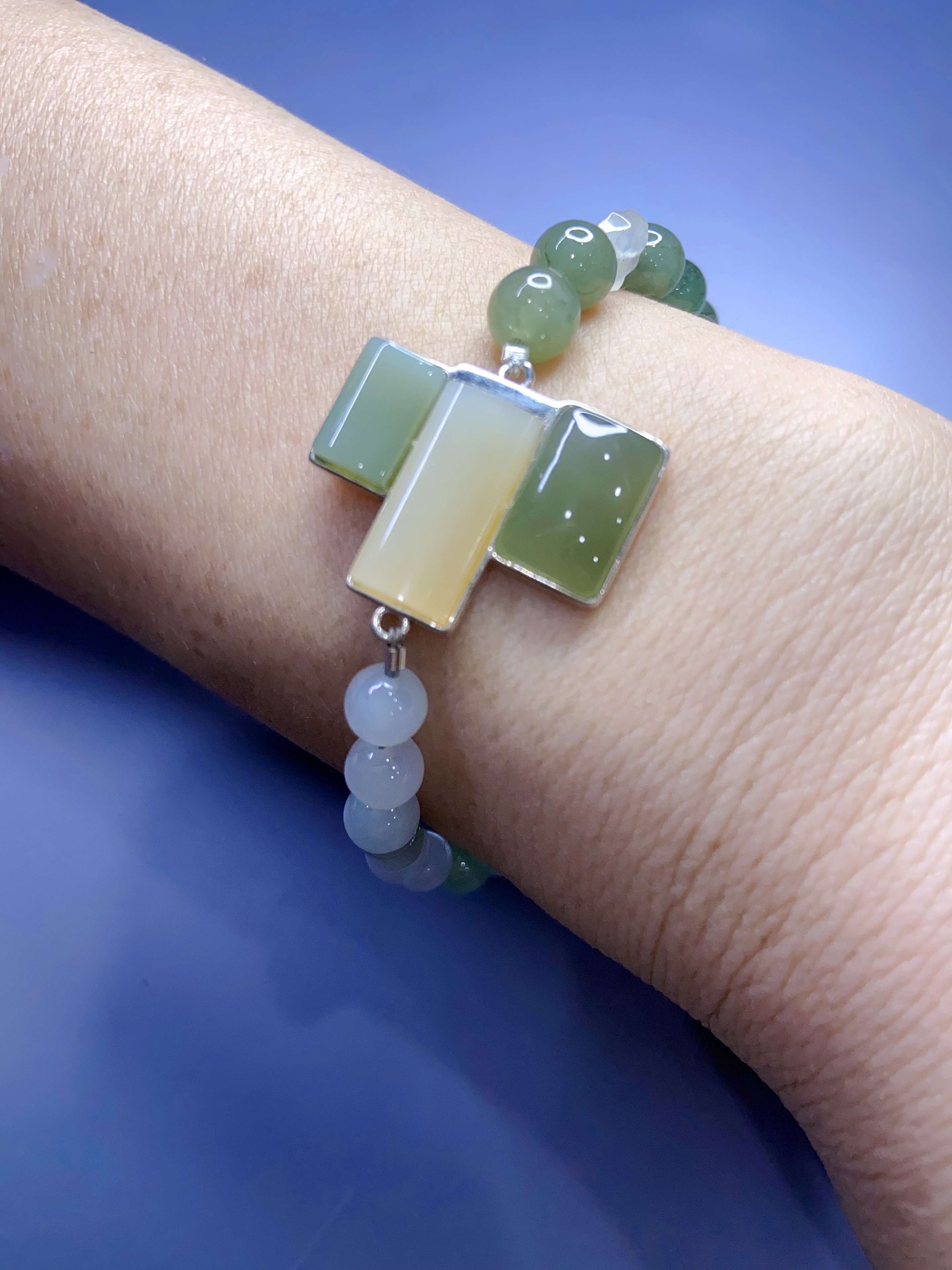 綠竹猗猗丨和田玉翡翠銀鑲框設計