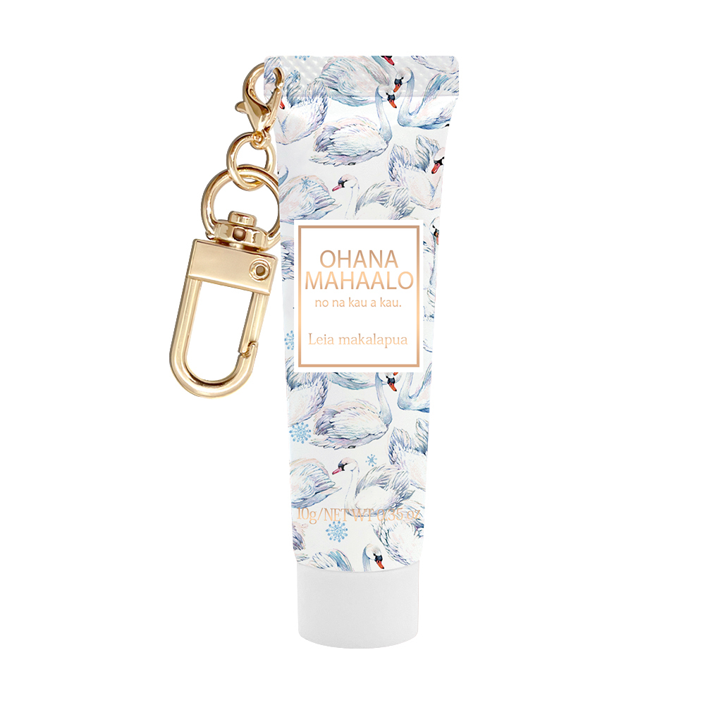 OHANA MAHAALO鈴蘭天鵝 十指香扣限定手霜吊飾
