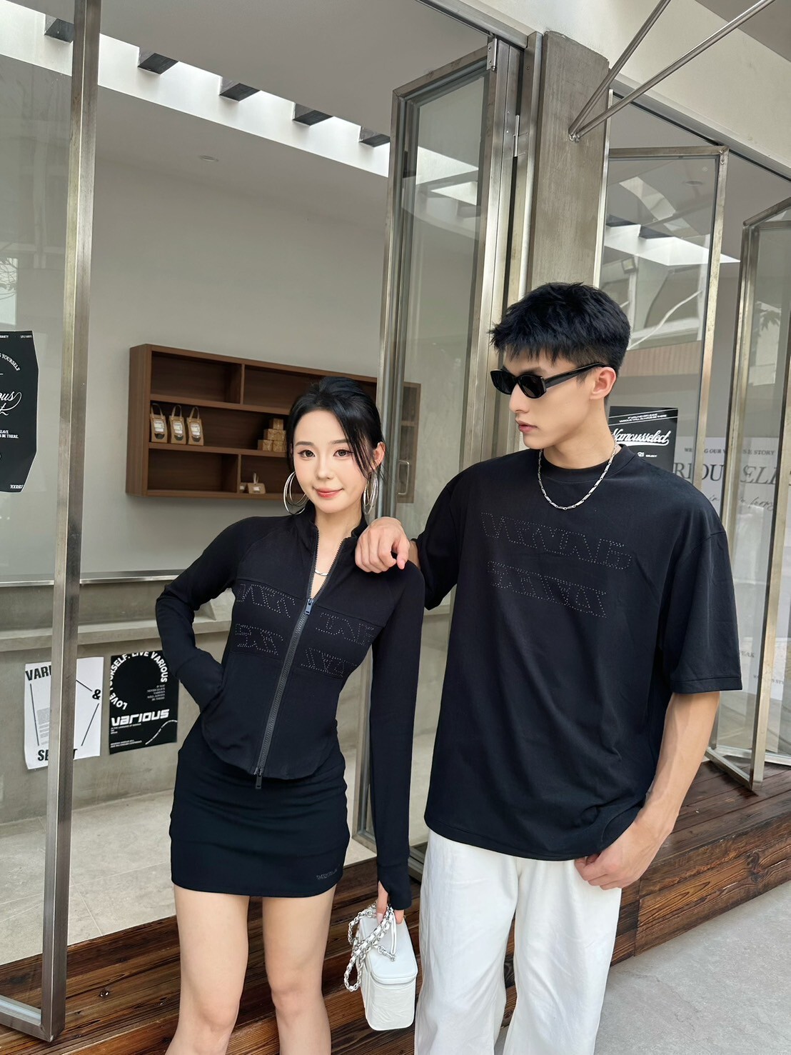 星耀映黑’Glitter—燙鑽半身短褲裙