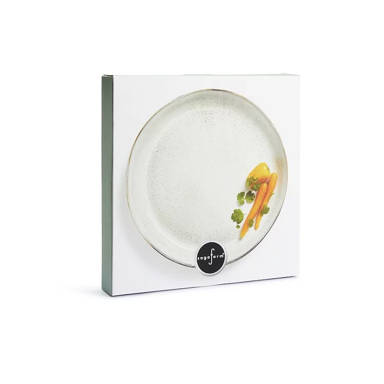 Sagaform-炻釉彩餐盤,簡約的北歐包裝設計,炻器為歐洲頗為愛用且常見的材質