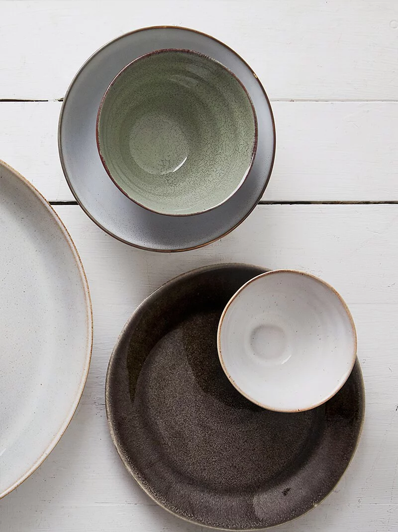 Sagaform-炻釉餐具系列,亞麻綠,黑,淺灰,各款顏色增加用餐氣氛