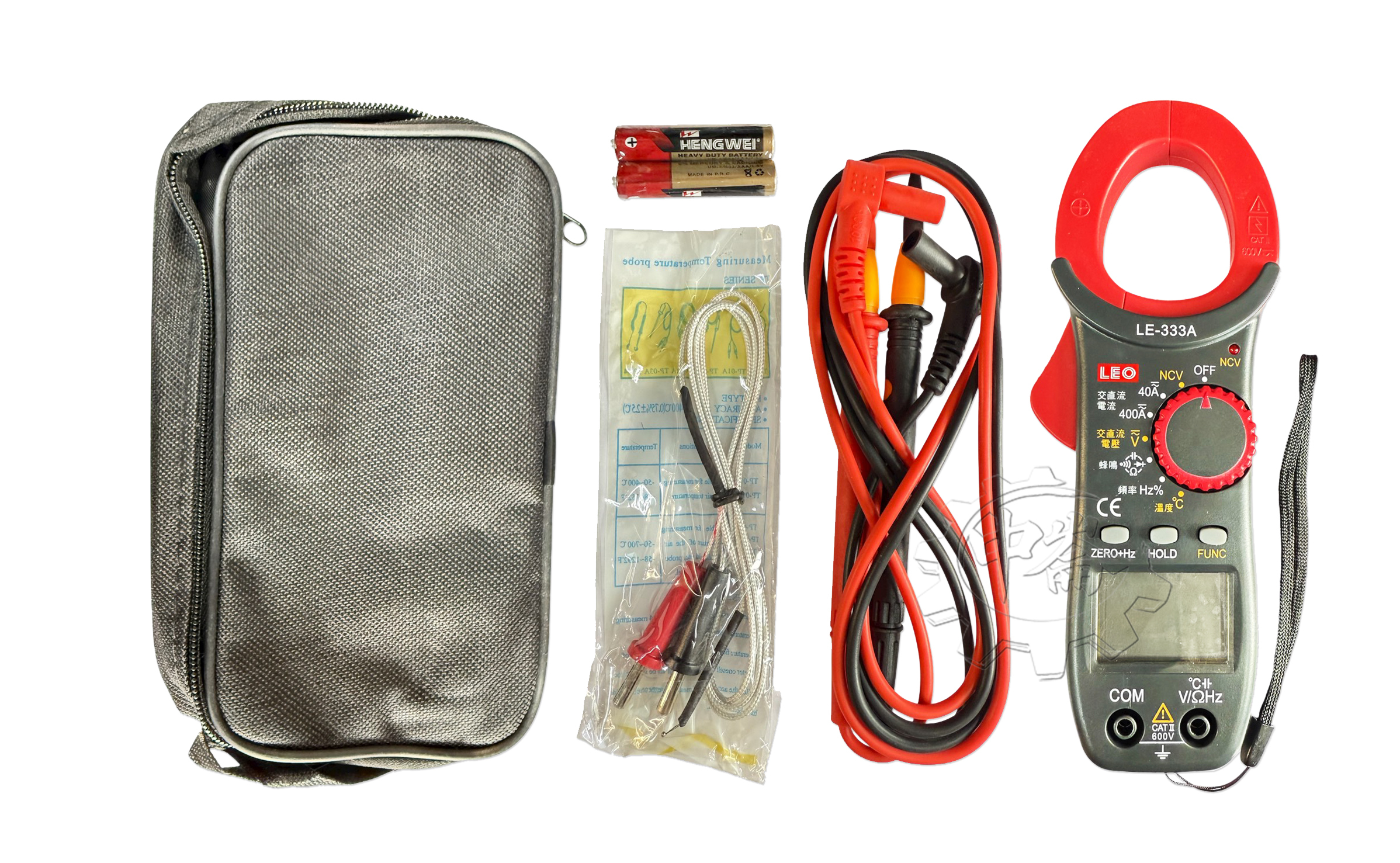 ＊中崙五金【附發票】LEO 交直流 自動換檔數位勾錶 數位鉤錶 LE-333A 附蜂鳴+皮套(中文版)