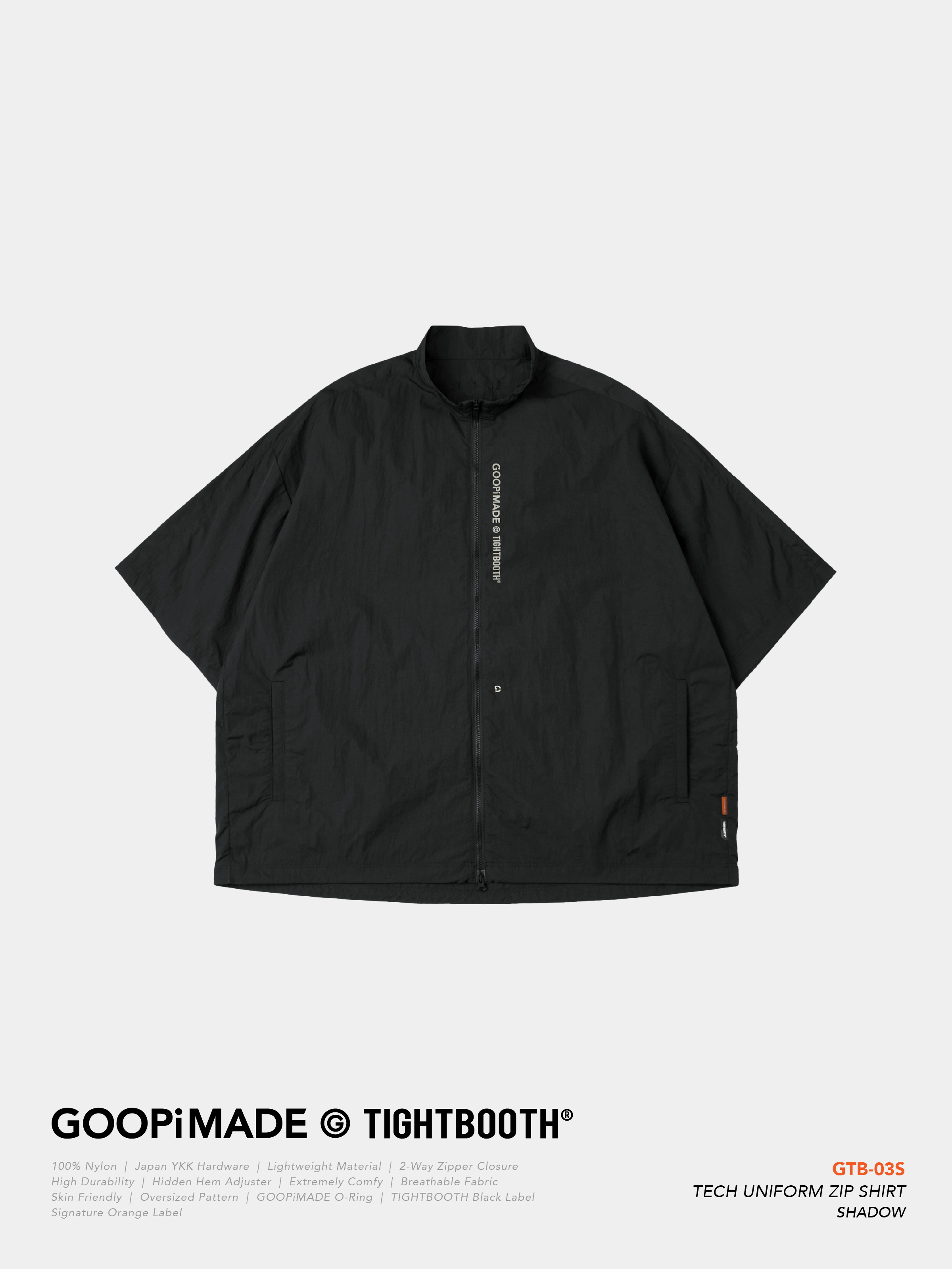 GOOPiMADE® - “GTB-03S” Tech Uniform Zip Shirt GOOPiMADE® - “GTB-03S” Tech Uniform Zip Shirt