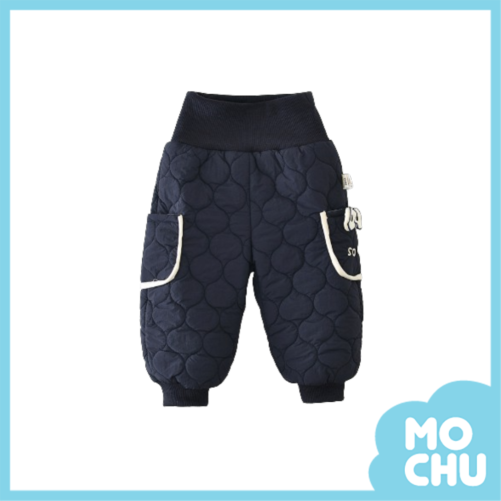 大眼睛絎縫加絨加厚長褲(二色)