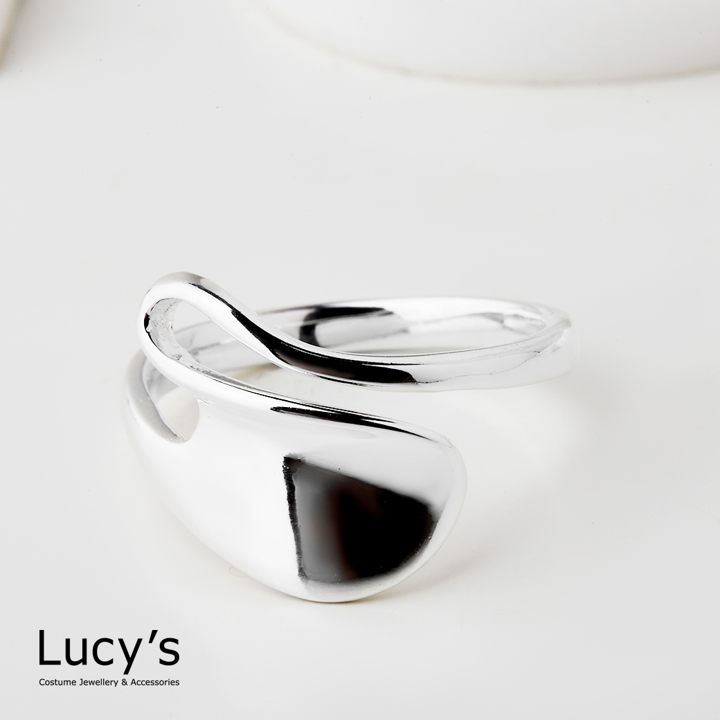 925純銀 不規則曲線 戒指 (121895)
