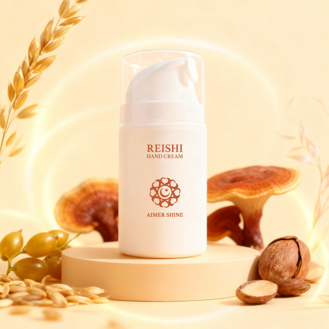 靈芝修護手霜 4% Reishi Hand Cream 50mL 真空瓶裝｜實際填充 55 g（+10% 增量不加價）可作為幼兒日常屁屁修護霜