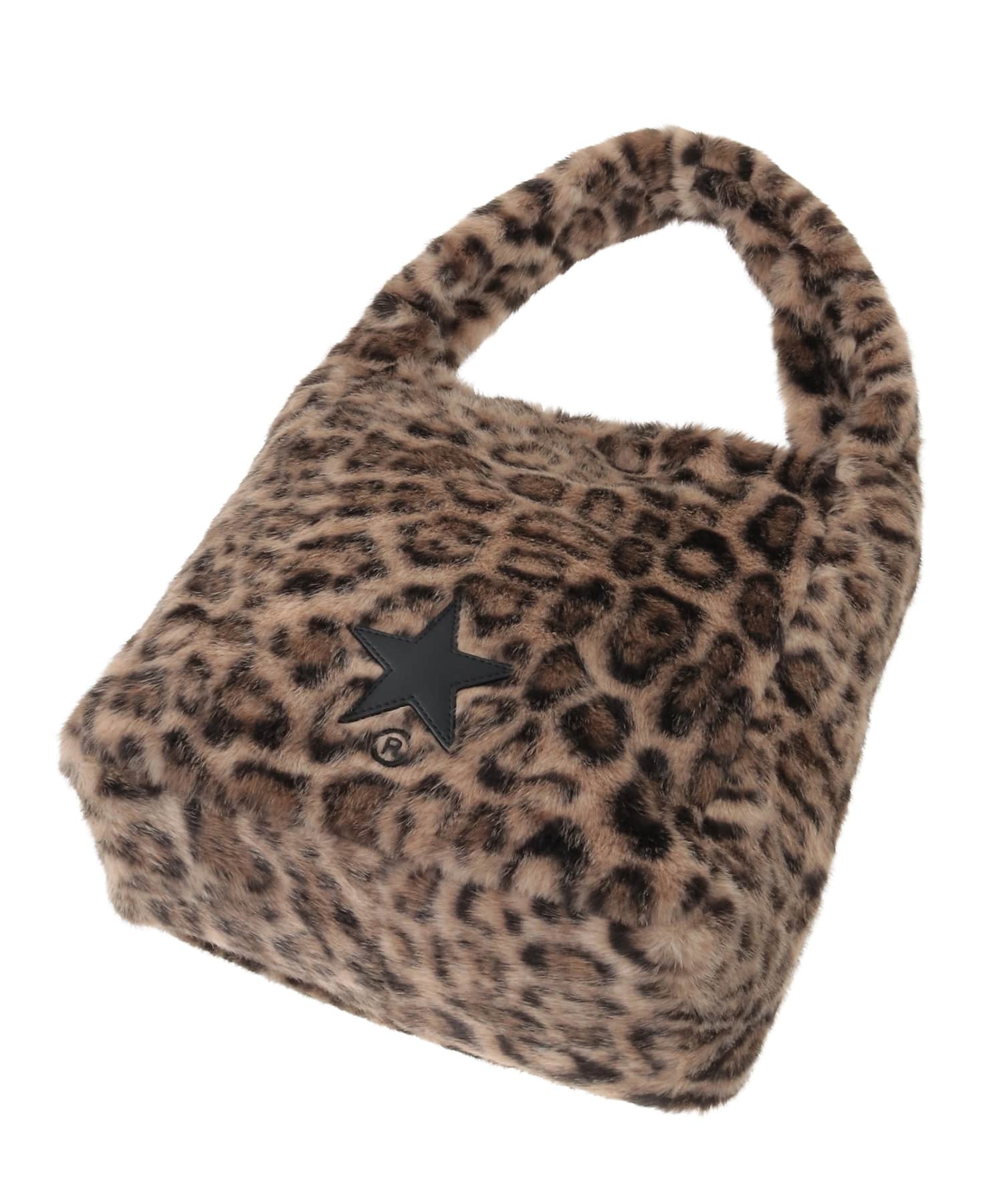 預購┃CONVERSE TOKYO ONE HANDLE LEOPARD FUR TOTE BAG 豹紋 毛毛 托特包 手提包