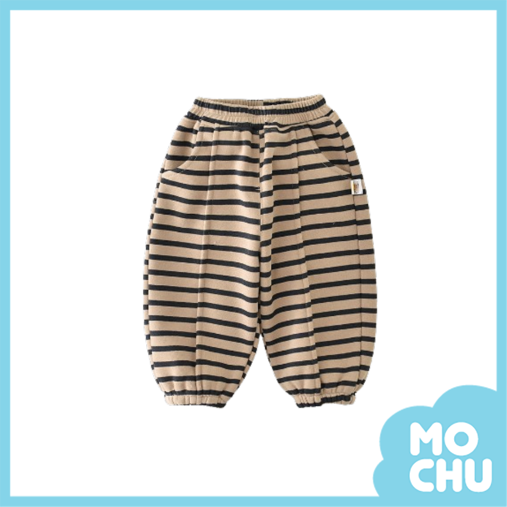 條紋縮口加絨長褲(二色)